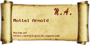Mottel Arnold névjegykártya